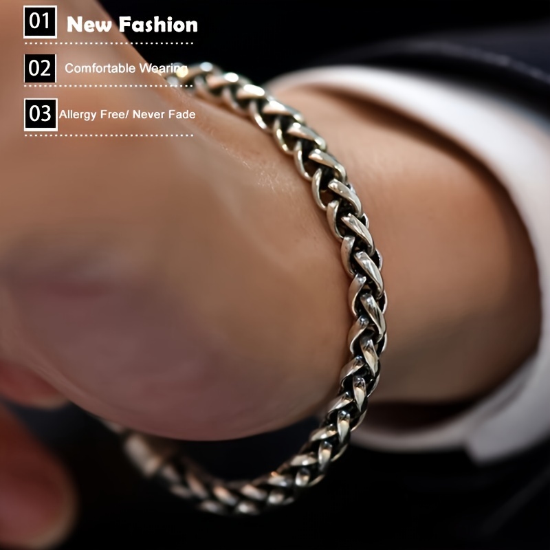 LMNZB Stainless Steel Interwoven Bracelet 4mm